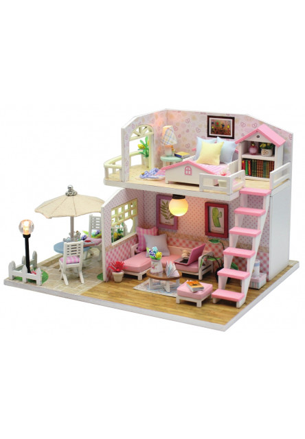 miniatúra domčeka Ružový dom