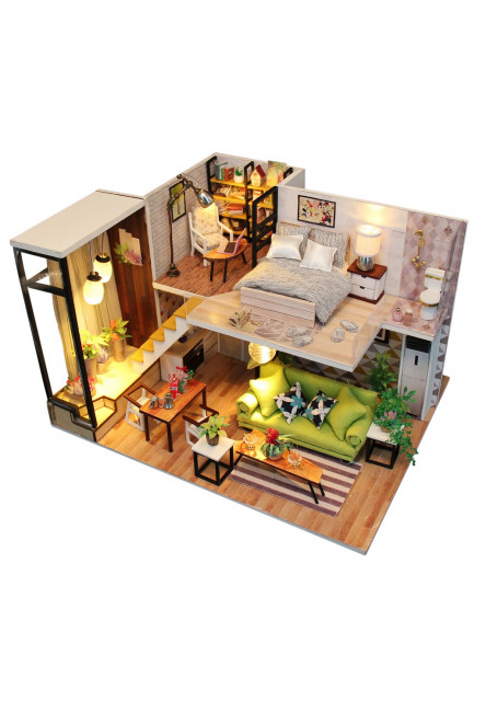 miniatúra domčeka Romantický škandinávsky štýl