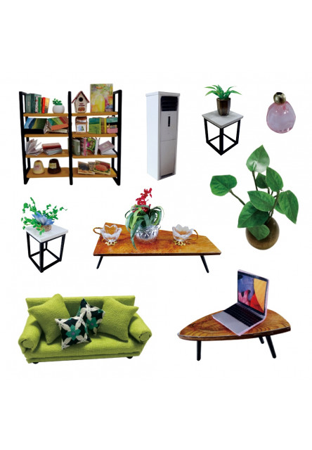 miniatúra domčeka Romantický škandinávsky štýl