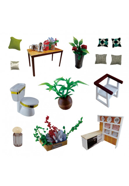 miniatúra domčeka Romantický škandinávsky štýl