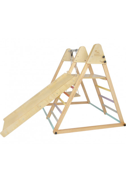 Drevená hracia zostava so šmýkačkou