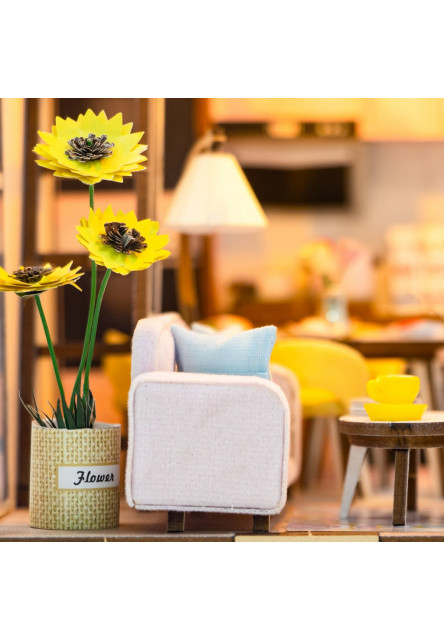 3D skladačka Zarážka na knihy Miniatúra domčeka Ružový mezonet