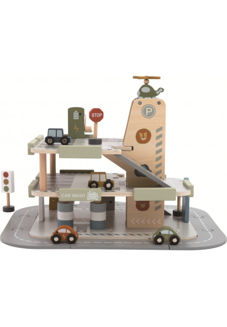 Drevená garáž s cestou