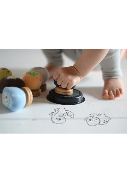 Plyšové pečiatky pre najmenších Dinosaury