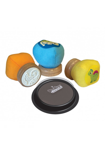 Plyšové pečiatky pre najmenších Dinosaury