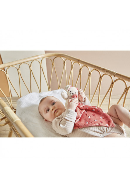 Carre Douceur Plyšová hračka s látkovým mojkáčikom Psík červená