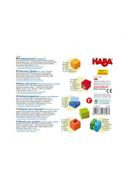 Prvé objavovacie kocky pre najmenších Zvukové vnímanie od 12 mesiacov