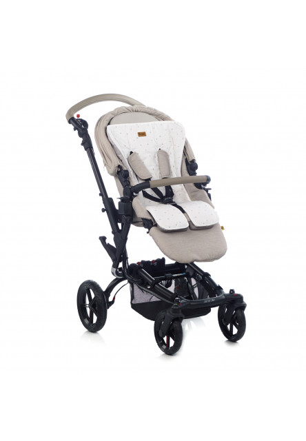 Podložka do kočíka obojstranná Flappy Grey