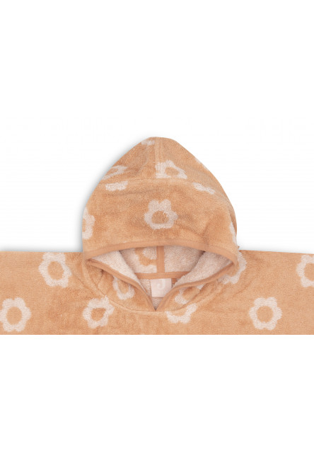 Osuška pončo froté Jacquard Flower