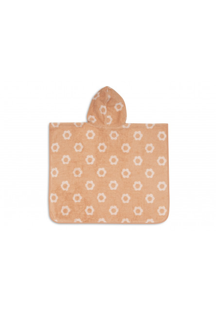 Osuška pončo froté Jacquard Flower