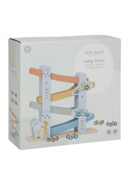 Závodná dráha s autíčkami drevená Blue