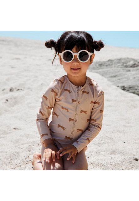 Plavky s dlhým rukávom s UPF 50+ Brown Leopard