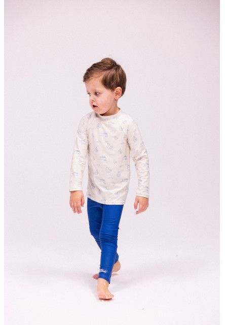 Chlapčenské plavkové legíny s UPF 50+ Blue