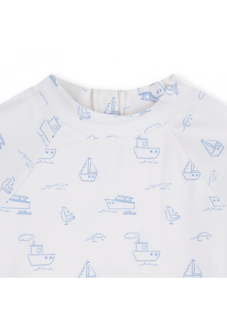 Kúpacie tričko s UPF 50+ Little Seagull Biele