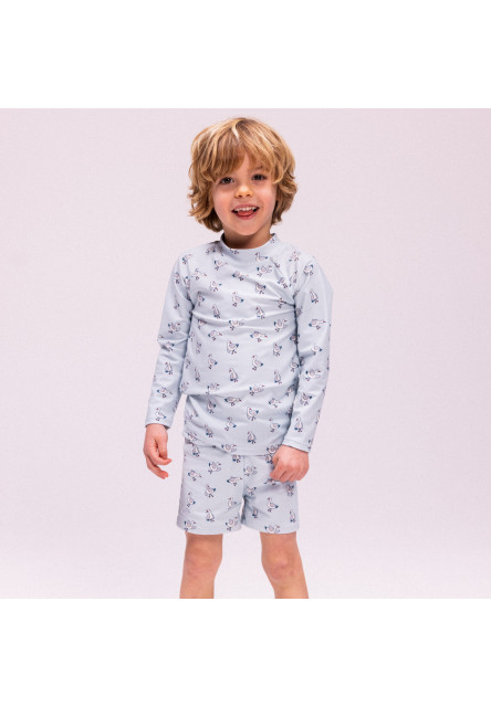 Kúpacie tričko s UPF 50+ Little Seagull Modré