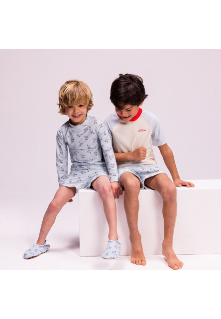 Kúpacie tričko s UPF 50+ Little Seagull Modré