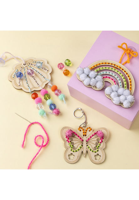 Kreatívna sada Vyšívanie drevených dekorácií