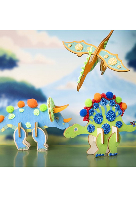 Kreatívna sada Dinosaury drevenie