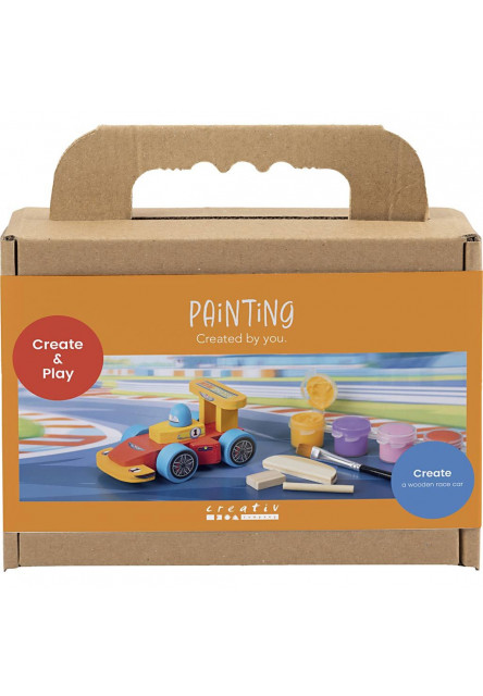 Kreatívna sada Závodné auto drevené