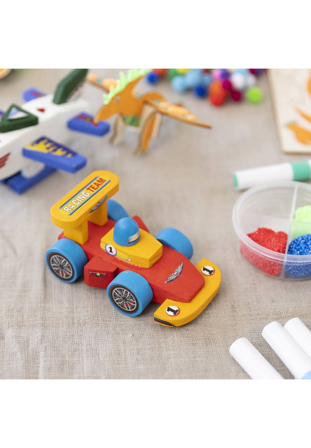 Kreatívna sada Závodné auto drevené