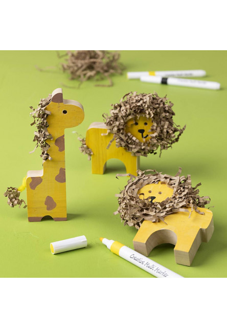 Kreatívna sada Safari zvieratá drevené