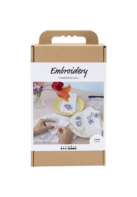 Kreatívna sada Vyšívanie textilných obrúskov