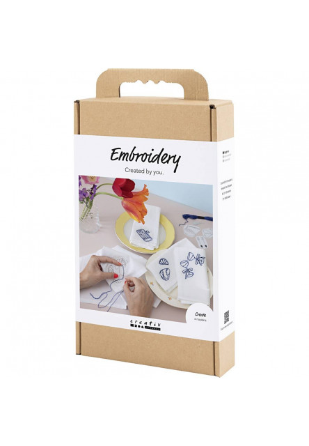 Kreatívna sada Vyšívanie textilných obrúskov