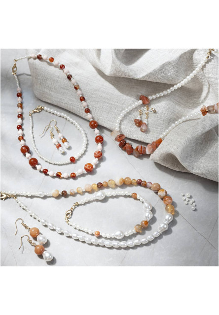 Kreatívna sada Šperky s korálkami s achátom a jantárom