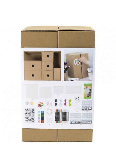 Kreatívna sada Maxi box so zásuvkami Dekorovanie textilu