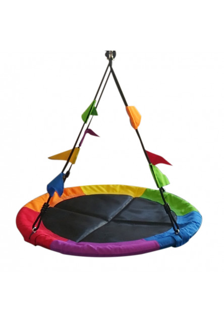 Hojdačka Bocianie hniezdo s vlajkami farebné