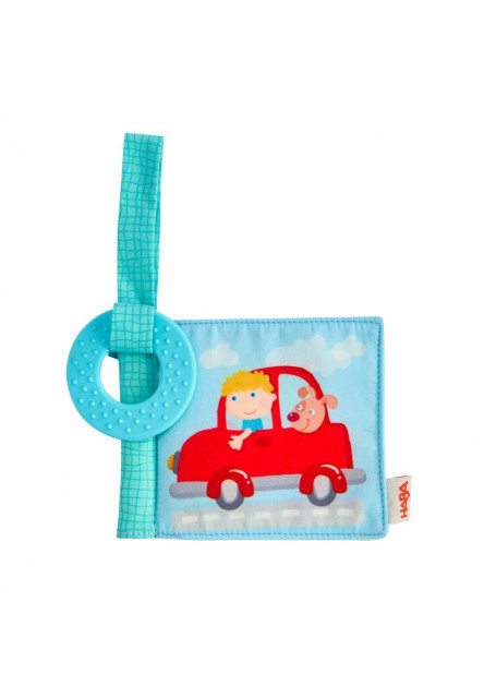 Textilná kniha do kočíka s hryzátkom Dopravné prostriedky
