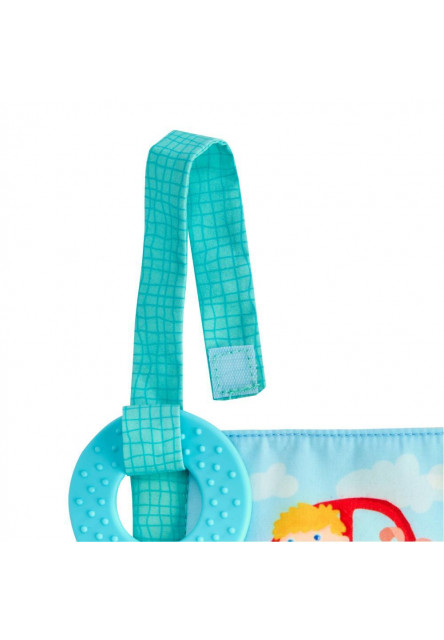 Textilná kniha do kočíka s hryzátkom Dopravné prostriedky