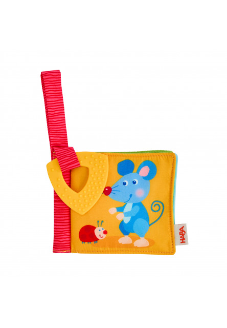 Textilná kniha do kočíka s hryzátkom Zvieratká