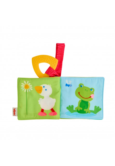 Textilná kniha do kočíka s hryzátkom Zvieratká