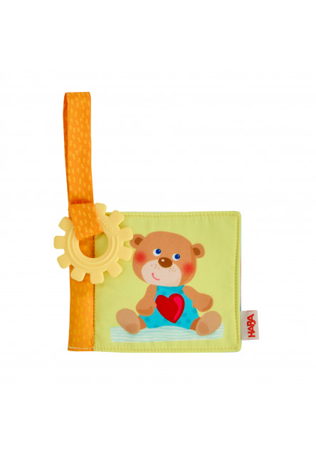 Textilná kniha do kočíka s hryzátkom Prvé slová