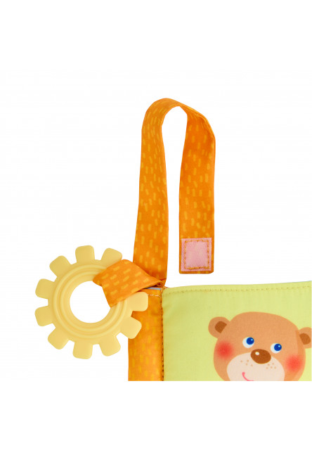 Textilná kniha do kočíka s hryzátkom Prvé slová