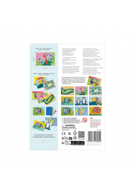 Kreatívna sada Lepenie penová mozaika Zvieratká