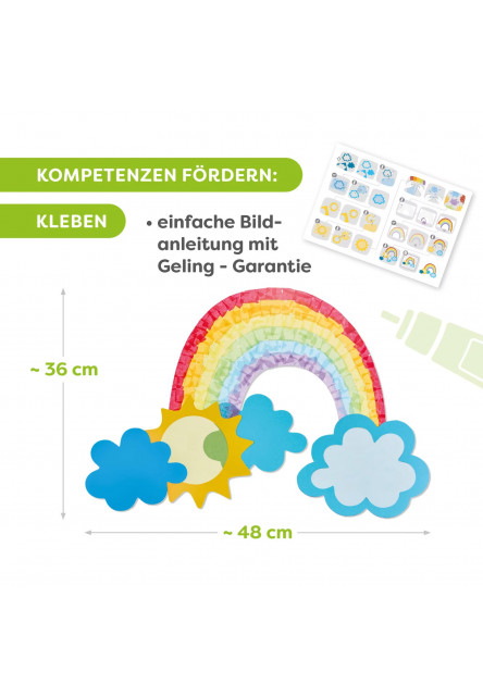 Kreatívna sada Lepenie obrázok na okno Dúha