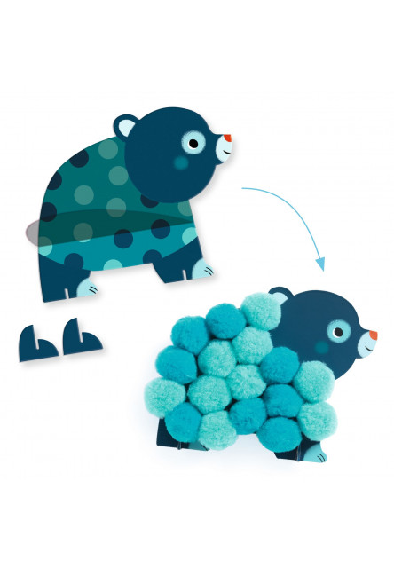 Koláže z brmbolcov Bodkované zvieratká