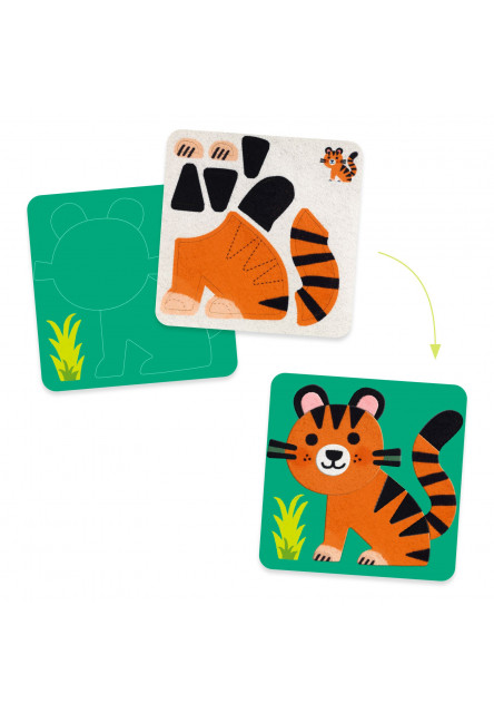 Plstené obrázky Mäkké zvieratká