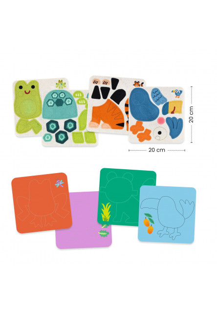 Plstené obrázky Mäkké zvieratká