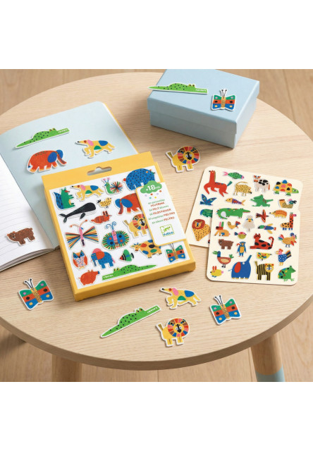 Plstené samolepky Zvieratká 60 ks