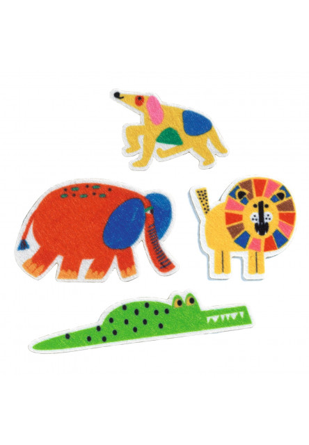 Plstené samolepky Zvieratká 60 ks
