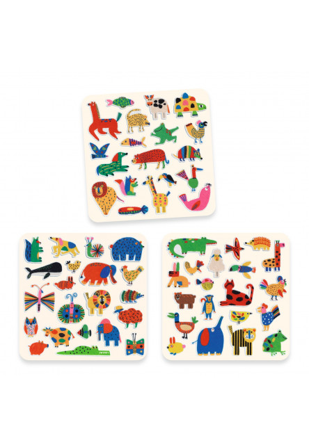 Plstené samolepky Zvieratká 60 ks