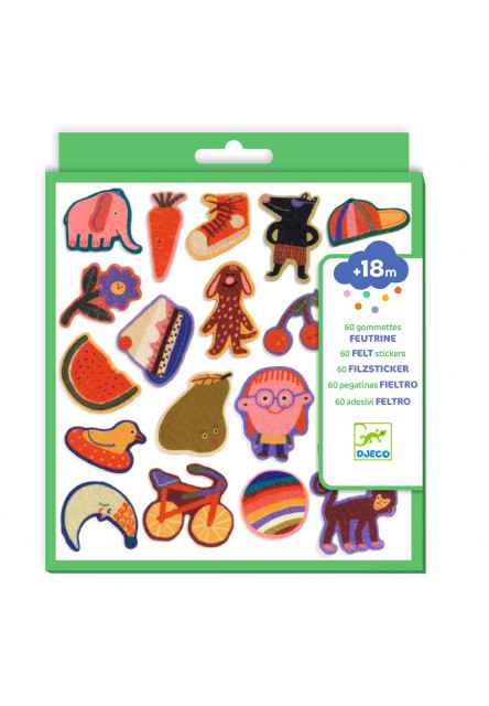 Plstené samolepky Veľká zábava 60 ks