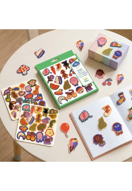 Plstené samolepky Veľká zábava 60 ks