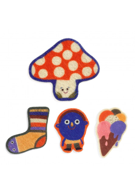 Plstené samolepky Veľká zábava 60 ks