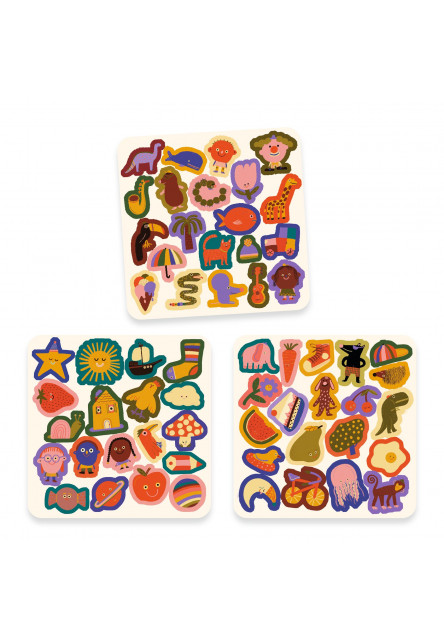 Plstené samolepky Veľká zábava 60 ks