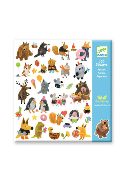 Samolepky Huňatí kamaráti 160 ks