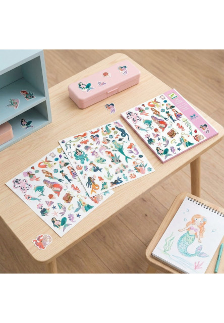 Samolepky Trblietavé morské panny 160 ks